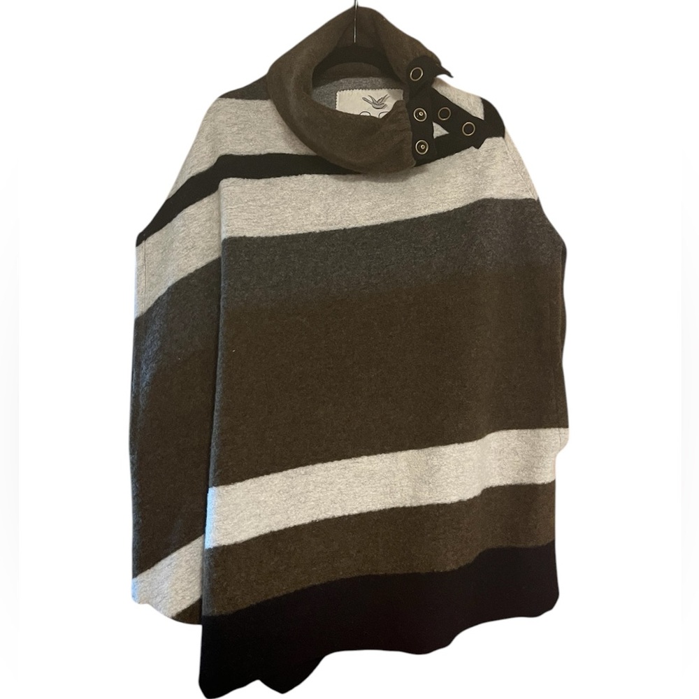 Striped Women's Sweater with Button Detail